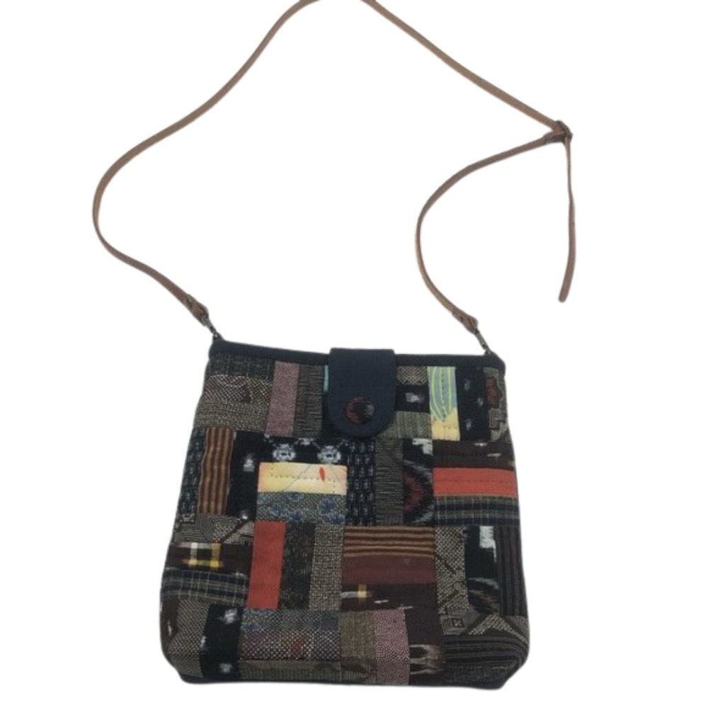 Vintage Quilted Patchwork Handmade Crossbody Bag … - image 1